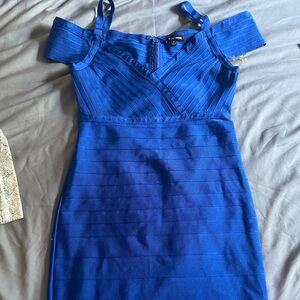 Royal blue bandage dress